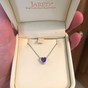 JARED Purple Heart Pendant Necklace